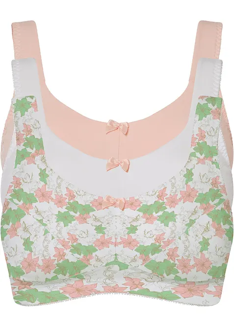 BH med bomull utan bygel  (3-pack), bonprix