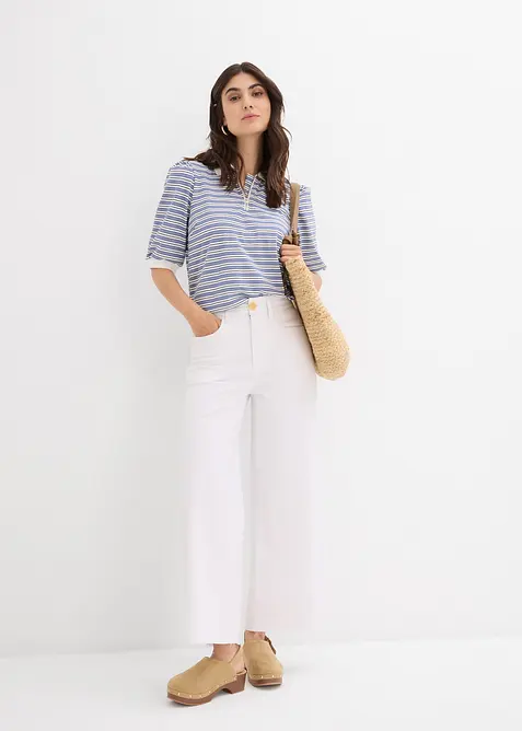 Wide Leg Jeans, High Waist, cropped, bonprix