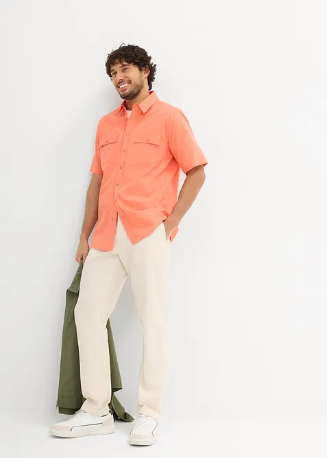 Kortärmad skjorta i ren bomull, bonprix