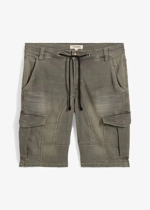 Jeansshorts i trikå, Regular Fit, bonprix