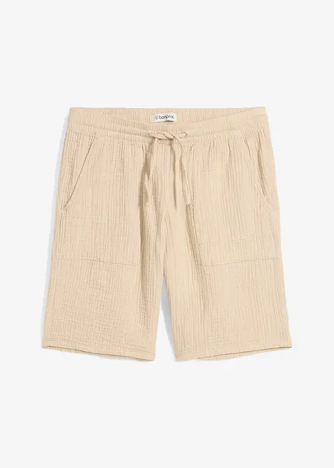 Dra på-shorts av muslin, bonprix