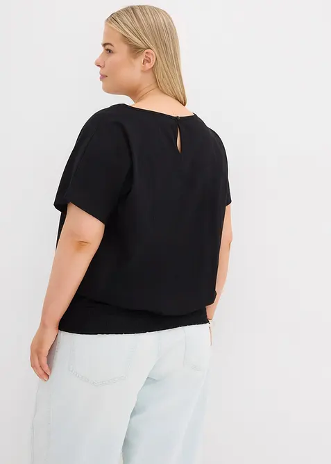 Flammgarnstopp av ekologisk bomull med smockad nederkant, bonprix