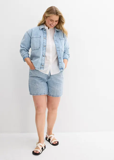 Jeansshorts Mid Waist, Low Stretch, bonprix