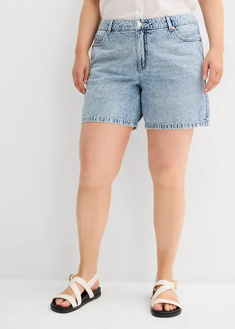 Jeansshorts Mid Waist, Low Stretch, bonprix