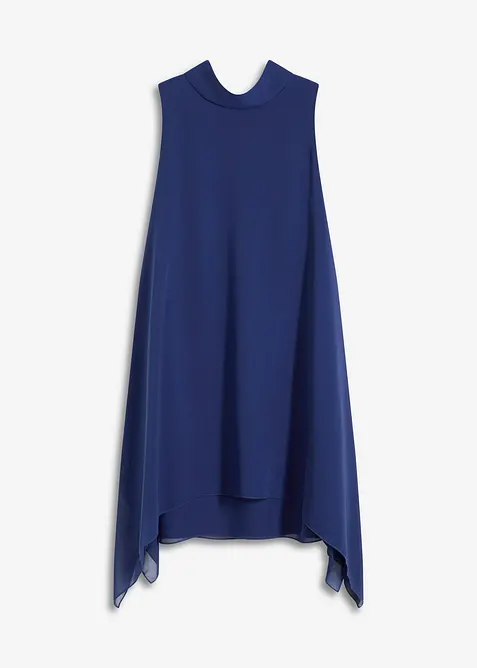 Chiffongklänning med sjalkrage, bonprix