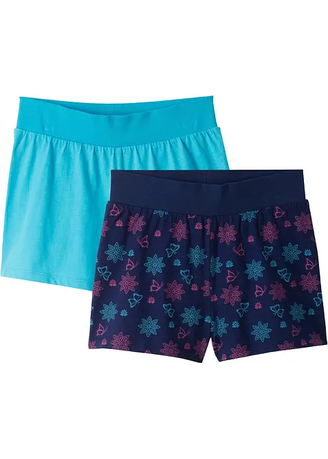 Jerseyshorts i ren ekologisk bomull f&ouml;r barn (2-pack), bonprix