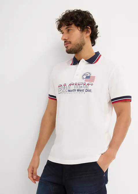 Pikétröja av ren bomull med korta ärmar (2-pack), bonprix