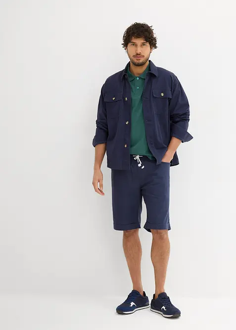 Dra p&aring;-shorts i linneblandning, normal passform, bonprix