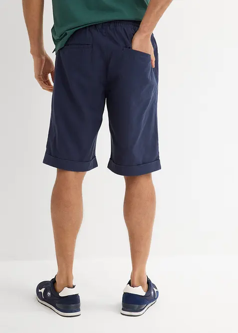 Dra p&aring;-shorts i linneblandning, normal passform, bonprix