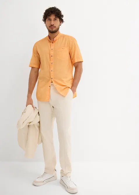 Kortärmad skjorta med tvättad look, bonprix