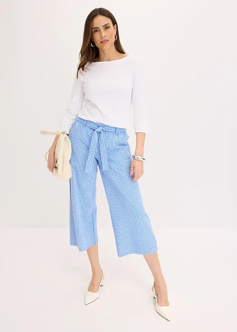 Smårutig byxa, bonprix