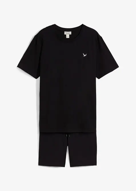 T-shirt och trikåbermudas av ren bomull (2 delar), bonprix