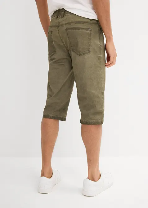 Långa shorts med tvättade effekter, Regular Fit, bonprix
