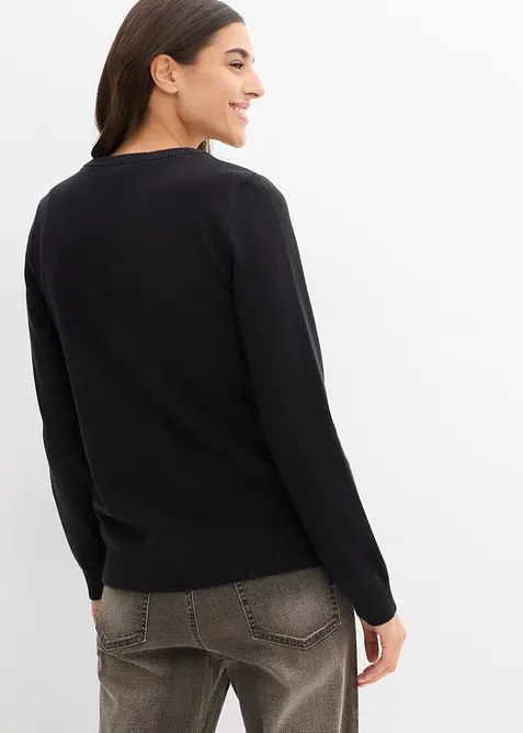 Cardigan med rund halsringning, bonprix