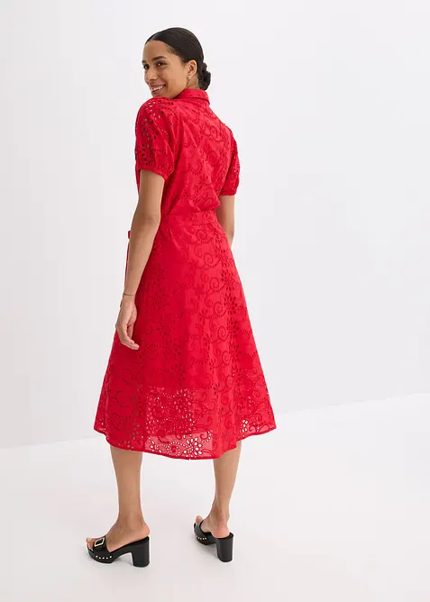 Bluskl&auml;nning i bomull med h&aring;lbroderi, bonprix