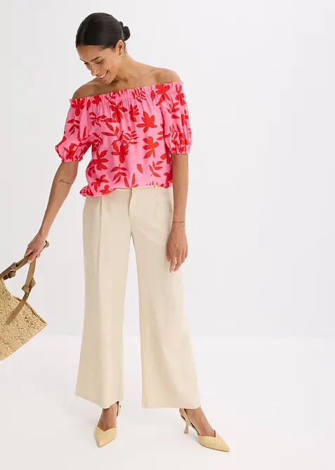 Mönstrad singoallablus av fintrådig viskosmix, bonprix