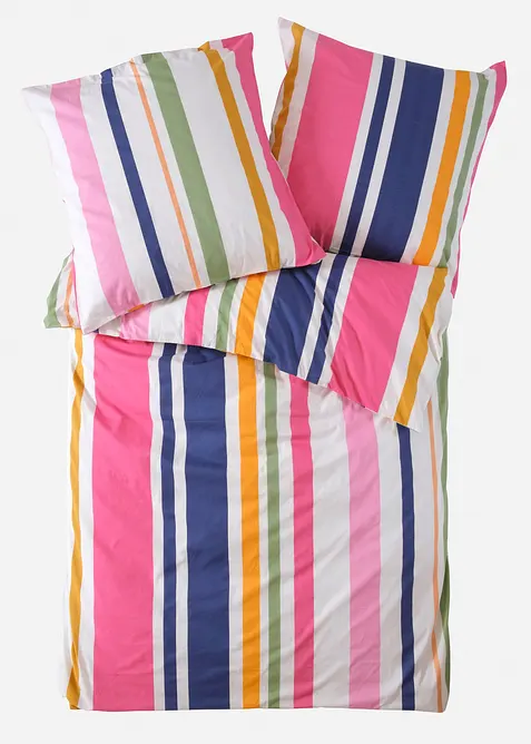 Randigt påslakanset i perkal, bonprix