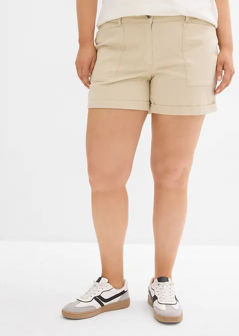 Avslappnade twillshorts, bonprix