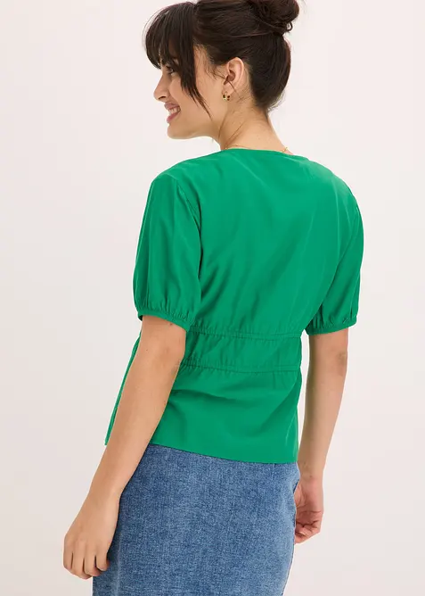 Blus med knytband, bonprix