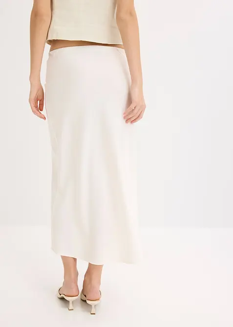 Satinkjol i midil&auml;ngd, bonprix