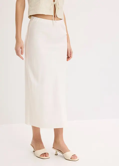 Satinkjol i midil&auml;ngd, bonprix