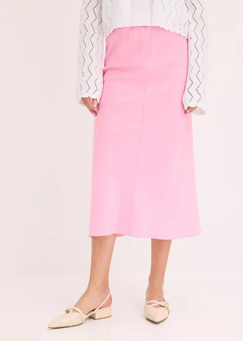 Satinkjol i midil&auml;ngd, bonprix