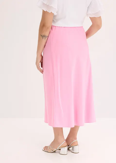 Satinkjol i midilängd, bonprix