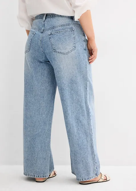 Wide Leg-jeans Mid Waist, Low Stretc, bonprix
