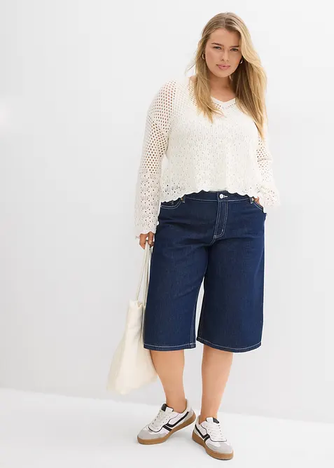 Jeansshorts Mid Waist, Low Stretch, bonprix