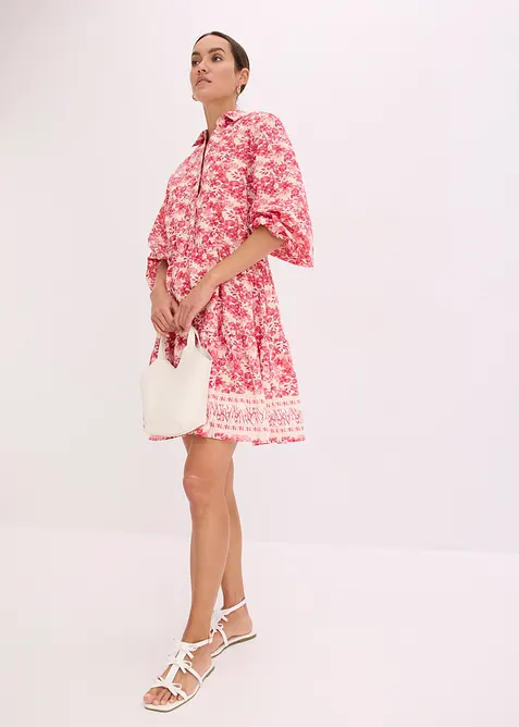 Klänning i linnelook, bonprix