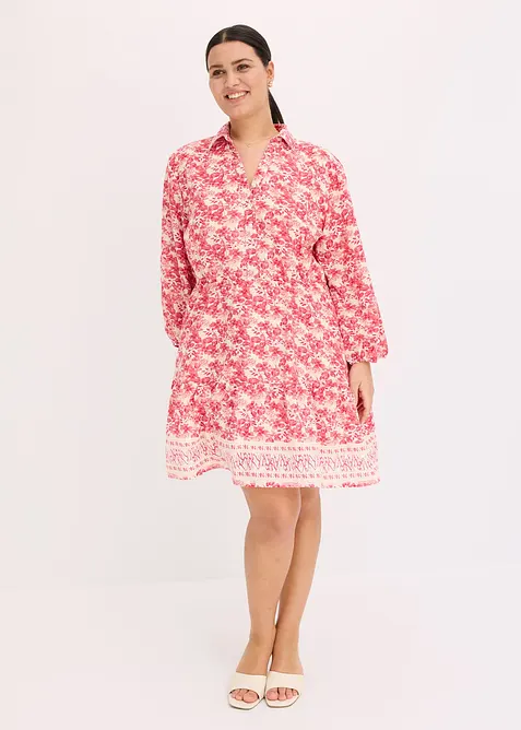 Kl&auml;nning i linnelook, bonprix