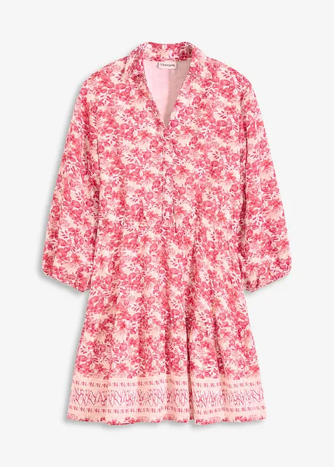 Klänning i linnelook, bonprix