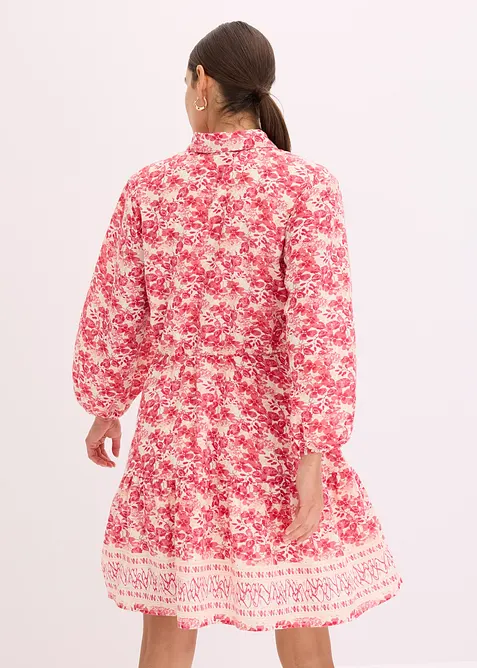 Klänning i linnelook, bonprix