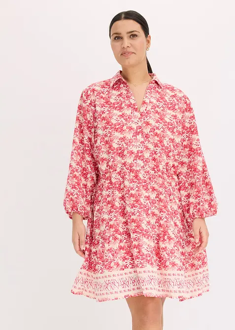 Kl&auml;nning i linnelook, bonprix