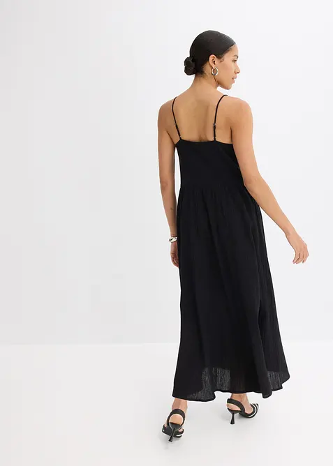 Maxiklänning med dekorativa öljetter, bonprix