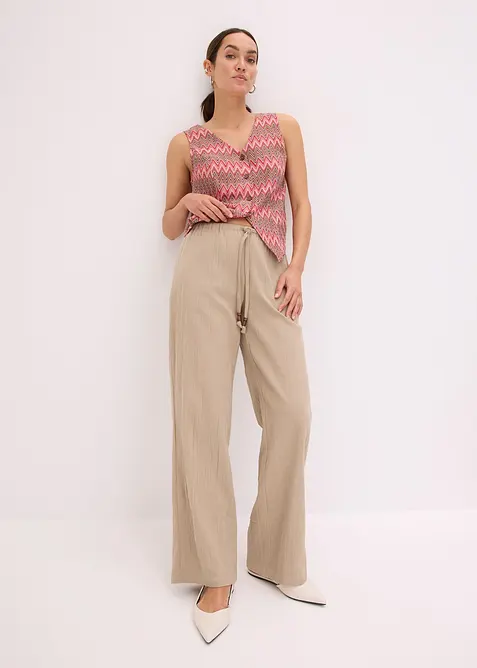 Vid byxa med struktureffekt, bonprix