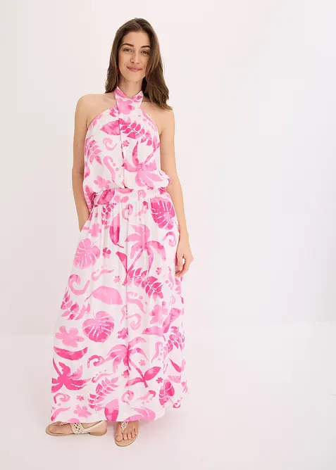 Maxikjol i viskos med struktur, bonprix