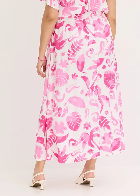 Maxikjol i viskos med struktur, bonprix