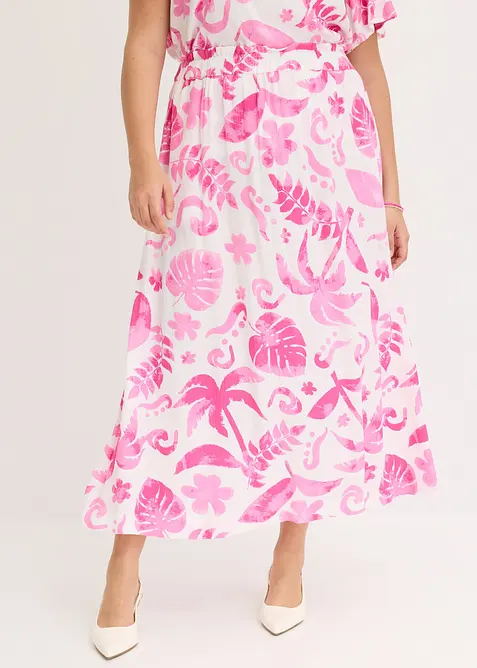 Maxikjol i viskos med struktur, bonprix