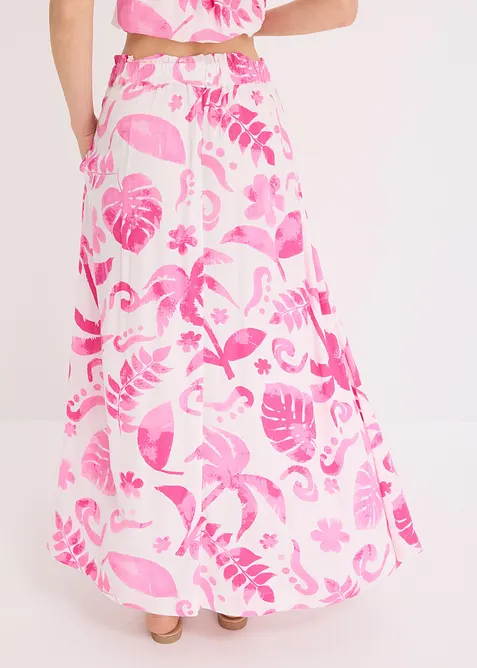 Maxikjol i viskos med struktur, bonprix