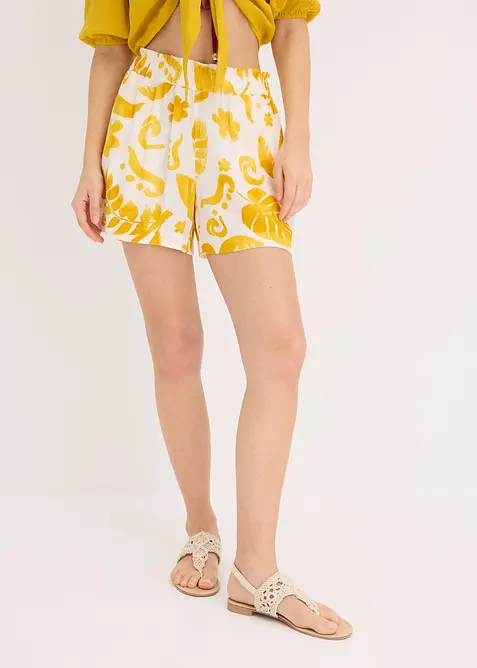 Shorts av viskos med struktur, bonprix