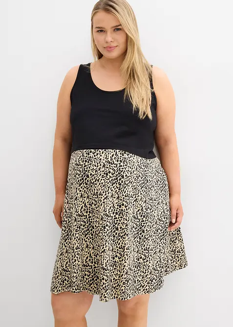 Mamma-/amningsklänning i bomullsjersey, bonprix