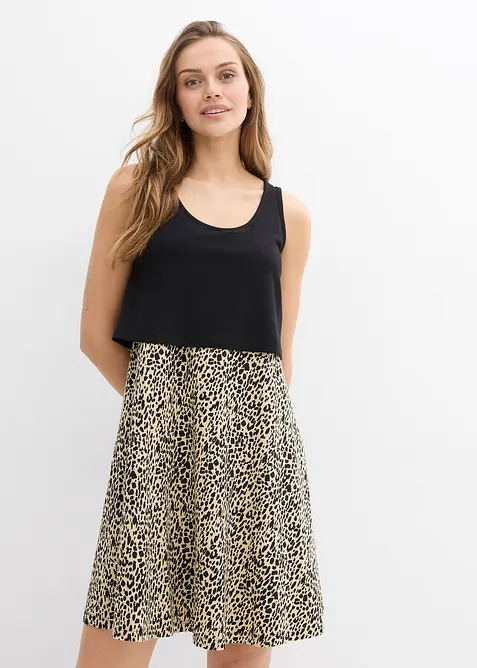 Mamma-/amningsklänning i bomullsjersey, bonprix