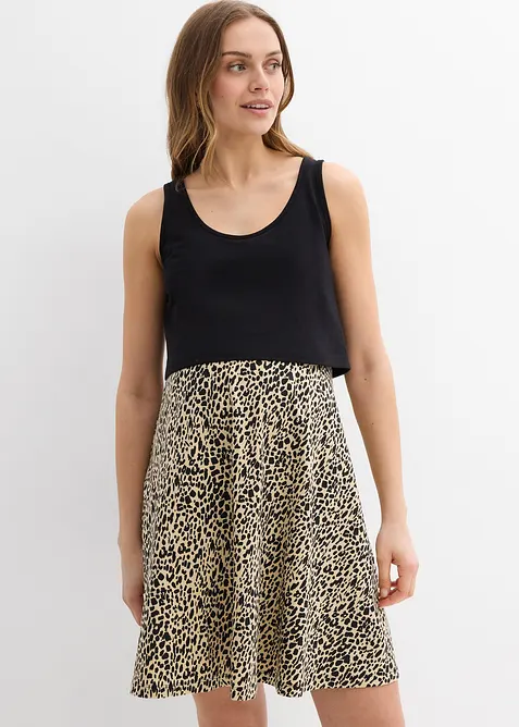 Mamma-/amningsklänning i bomullsjersey, bonprix