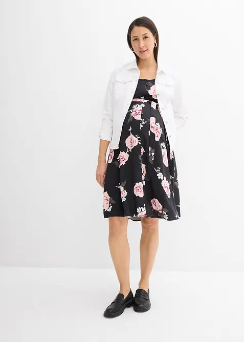 Mamma-/amningsklänning i vävt viskosmaterial, bonprix