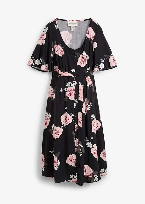 Mamma-/amningsklänning i vävt viskosmaterial, bonprix