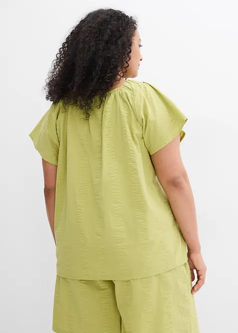 Blustunika i bäckebölja av bomull, bonprix