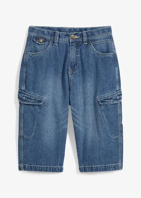Jeansshorts av ren bomull, Loose Fit, bonprix
