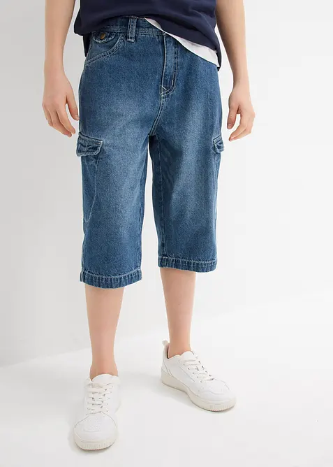 Jeansshorts av ren bomull, Loose Fit, bonprix