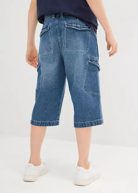 Jeansshorts av ren bomull, Loose Fit, bonprix